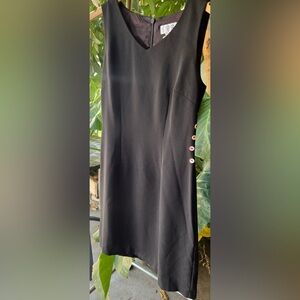 CDC Black Dress with Colorful Button Accents